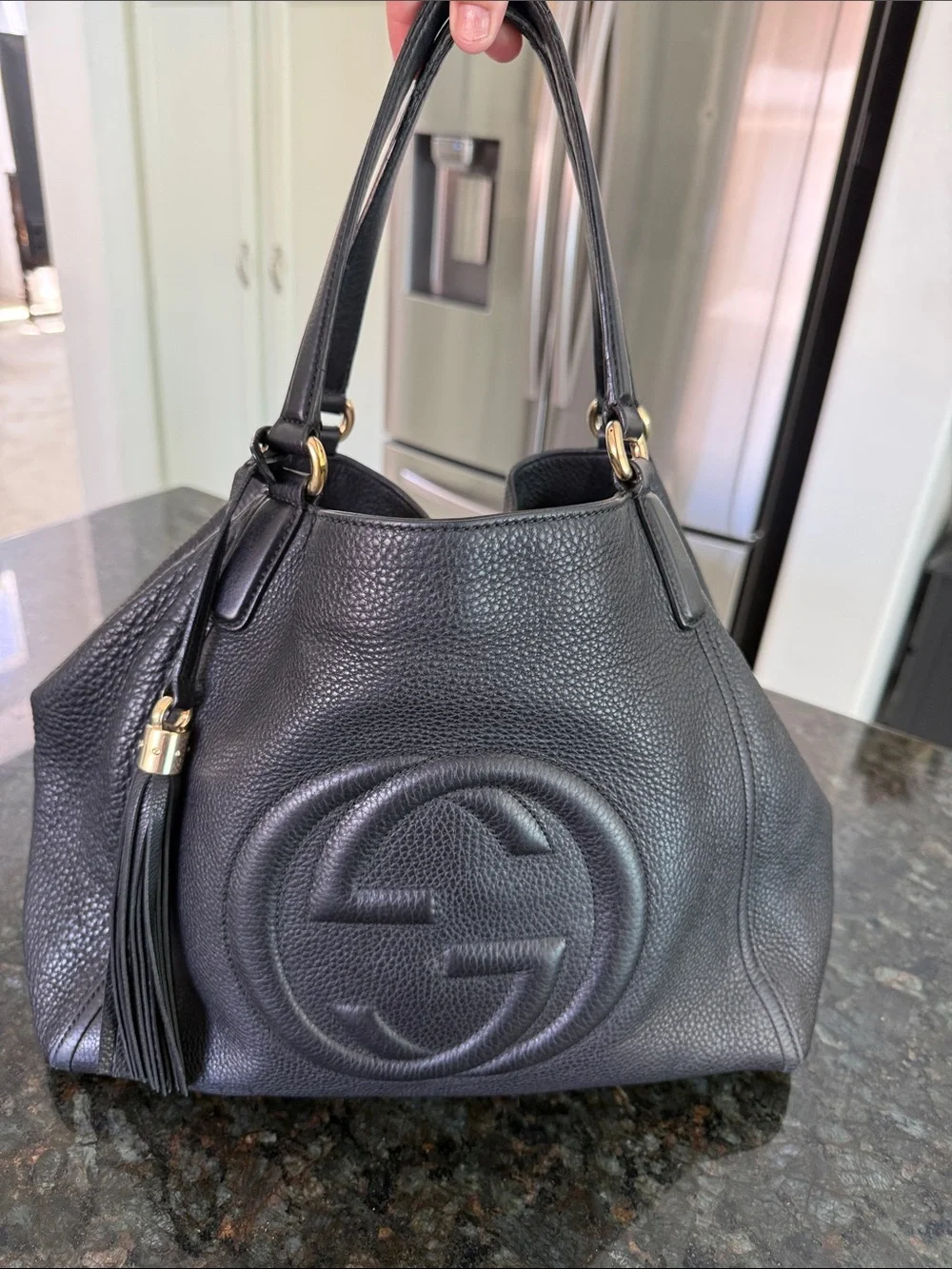 AUTHENTIC GUCCI SOHO PEBBLED LEATHER PURSE